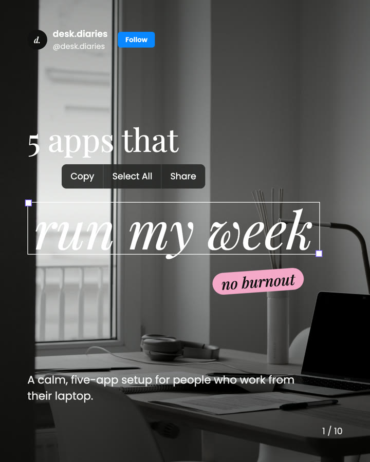 Phone UI editorial slide 1
