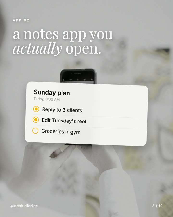 Phone UI editorial slide 3